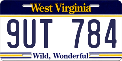 WV license plate 9UT784