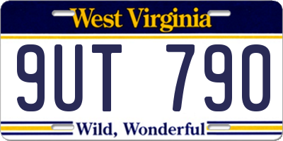 WV license plate 9UT790