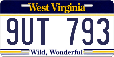WV license plate 9UT793