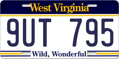 WV license plate 9UT795
