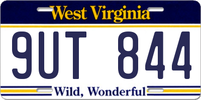 WV license plate 9UT844