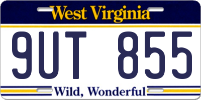 WV license plate 9UT855