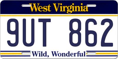 WV license plate 9UT862