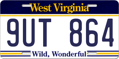 WV license plate 9UT864