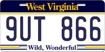 WV license plate 9UT866