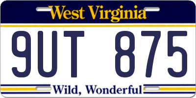 WV license plate 9UT875