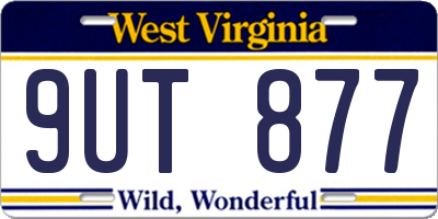 WV license plate 9UT877