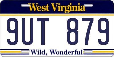 WV license plate 9UT879