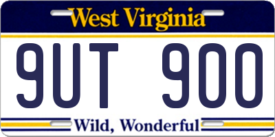 WV license plate 9UT900