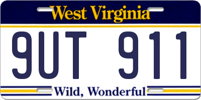 WV license plate 9UT911