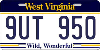WV license plate 9UT950