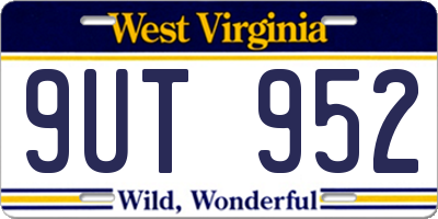 WV license plate 9UT952