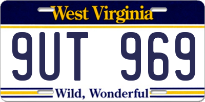 WV license plate 9UT969