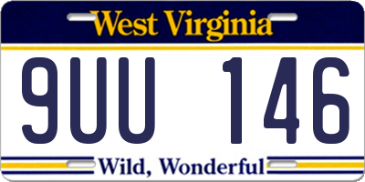 WV license plate 9UU146