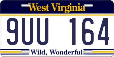 WV license plate 9UU164