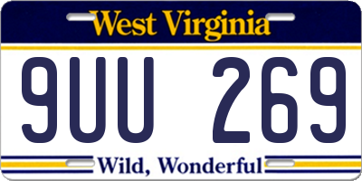 WV license plate 9UU269
