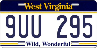 WV license plate 9UU295