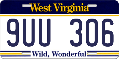 WV license plate 9UU306