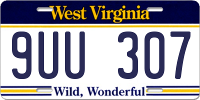 WV license plate 9UU307