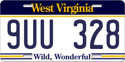 WV license plate 9UU328