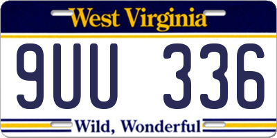 WV license plate 9UU336