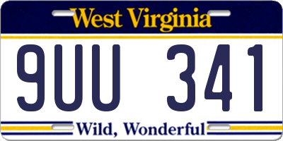 WV license plate 9UU341