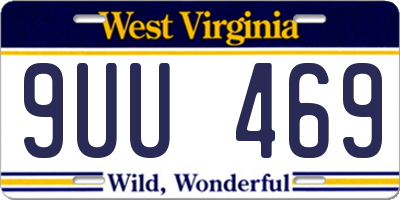 WV license plate 9UU469