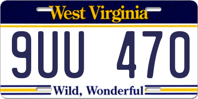 WV license plate 9UU470