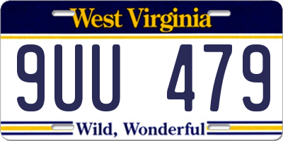 WV license plate 9UU479