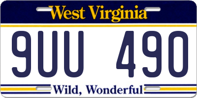 WV license plate 9UU490