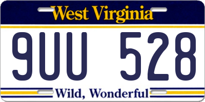 WV license plate 9UU528