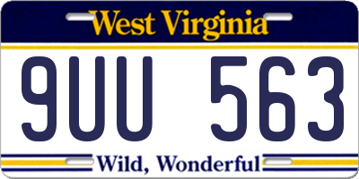 WV license plate 9UU563