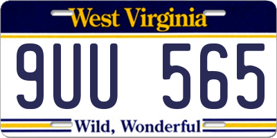 WV license plate 9UU565
