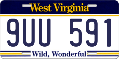 WV license plate 9UU591