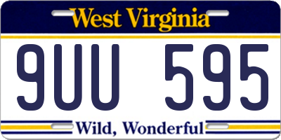 WV license plate 9UU595