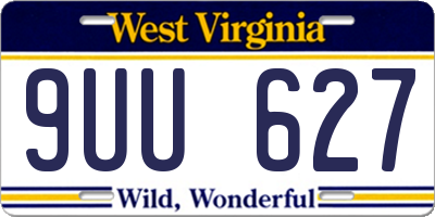 WV license plate 9UU627