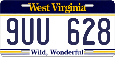 WV license plate 9UU628