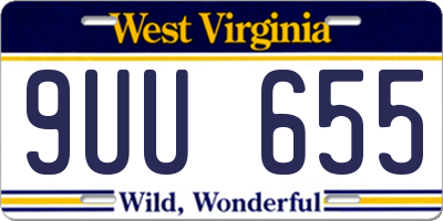 WV license plate 9UU655