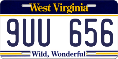 WV license plate 9UU656