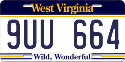 WV license plate 9UU664