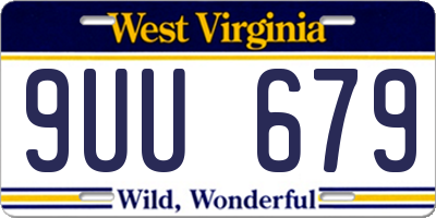 WV license plate 9UU679