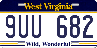 WV license plate 9UU682
