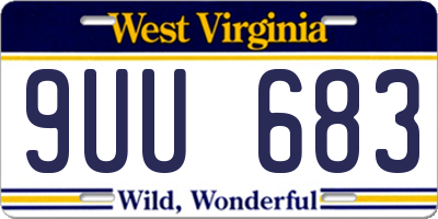 WV license plate 9UU683