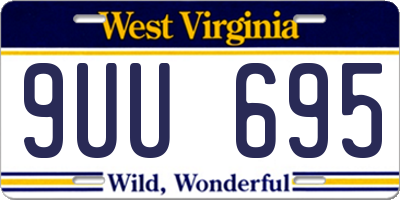 WV license plate 9UU695