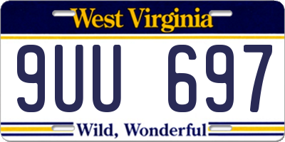 WV license plate 9UU697