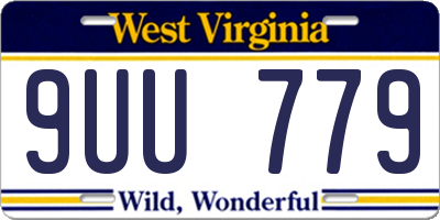 WV license plate 9UU779
