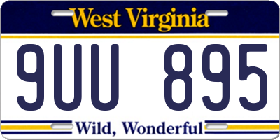 WV license plate 9UU895