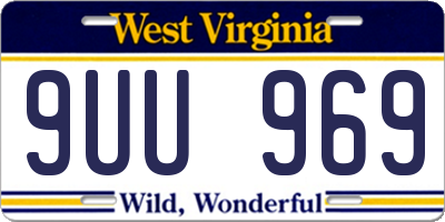 WV license plate 9UU969