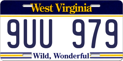WV license plate 9UU979
