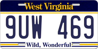 WV license plate 9UW469